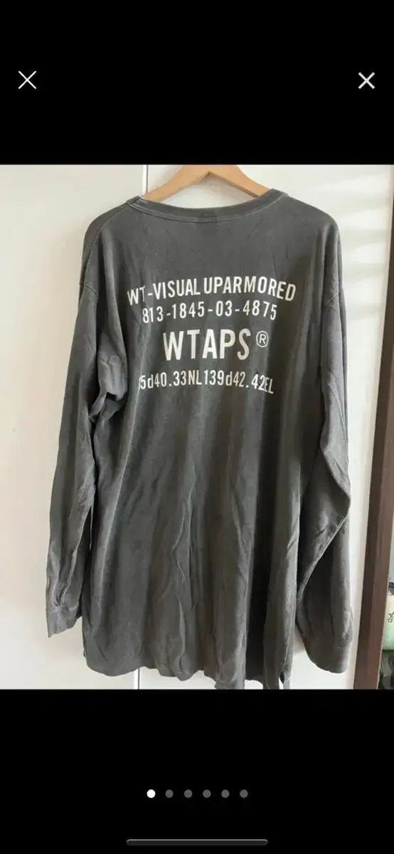 Wtaps 더블탭스 긴팔 워싱그레이 14만